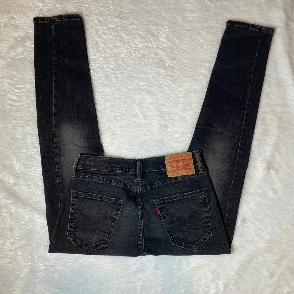 Levis 512 Slim Tapper Jeans 29x32 Faded Black‎ Denim Mid Rise Stretch Slim